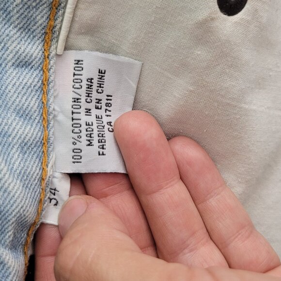 Bugle Boy 100% Cotton Unisex Light Wash High Rise Retro Jean Short Pockets Sz 34 - Picture 8 of 13